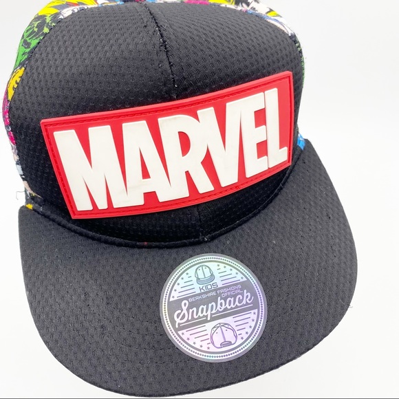 Marvel Sublimated Faces Kids Snapback Hat - Picture 2 of 5